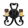 Aplique Rústico Medieval Fabrilamp / Abrila 1.605/2-NEGRO
