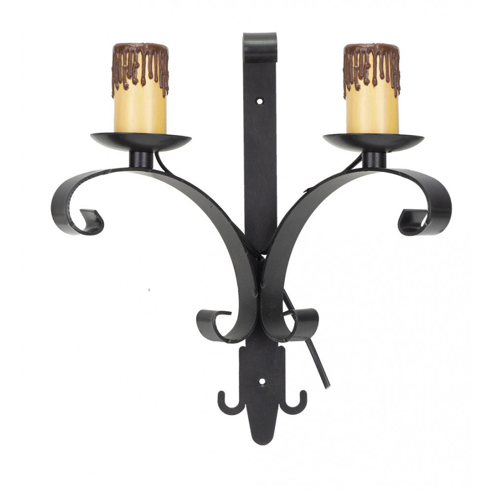 Aplique Rústico Rueda Marrón Fabrilamp / Abrila 92.627/2