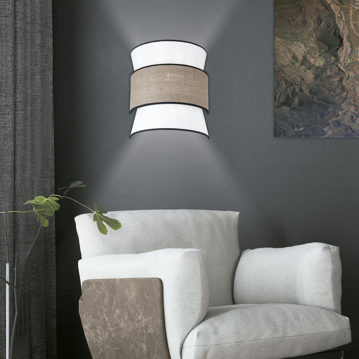 Medidas aplique Sabina 60188 AJP/Alemar blanco tostado - LuzGuru.com
