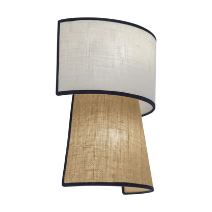 Aplique de pared Selma Beige-Tostado AJP/Alemar (Ref. 11194) - Detalles.  Diseño único, tela de alta calidad. LuzGuru
