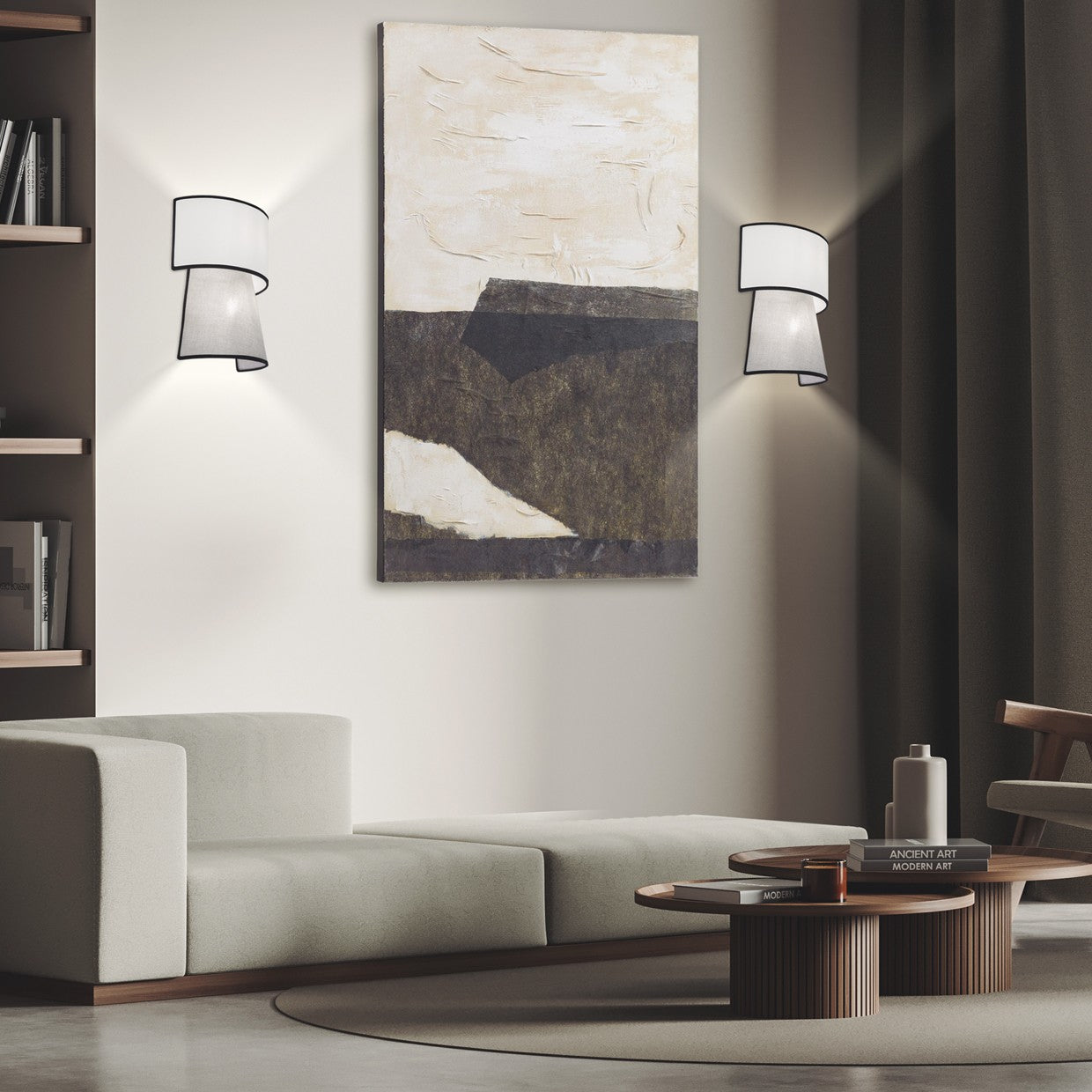 Aplique Selma Blanco-Visón AJP/Alemar (Ref. 11198) - Medidas: [inserta medidas aquí] - Iluminación elegante para el hogar - LuzGuru.com
