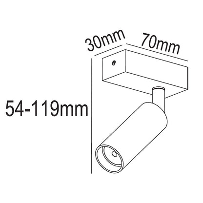 Aplique orientable Slim con protección IP20, ideal para salón
