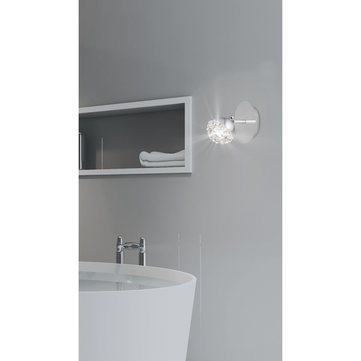 Aplique Stella Cromo LED 6W AJP Alemar - Ref. 3158AL-1CR - Medidas: [Insertar medidas aquí] - luzguru.com
