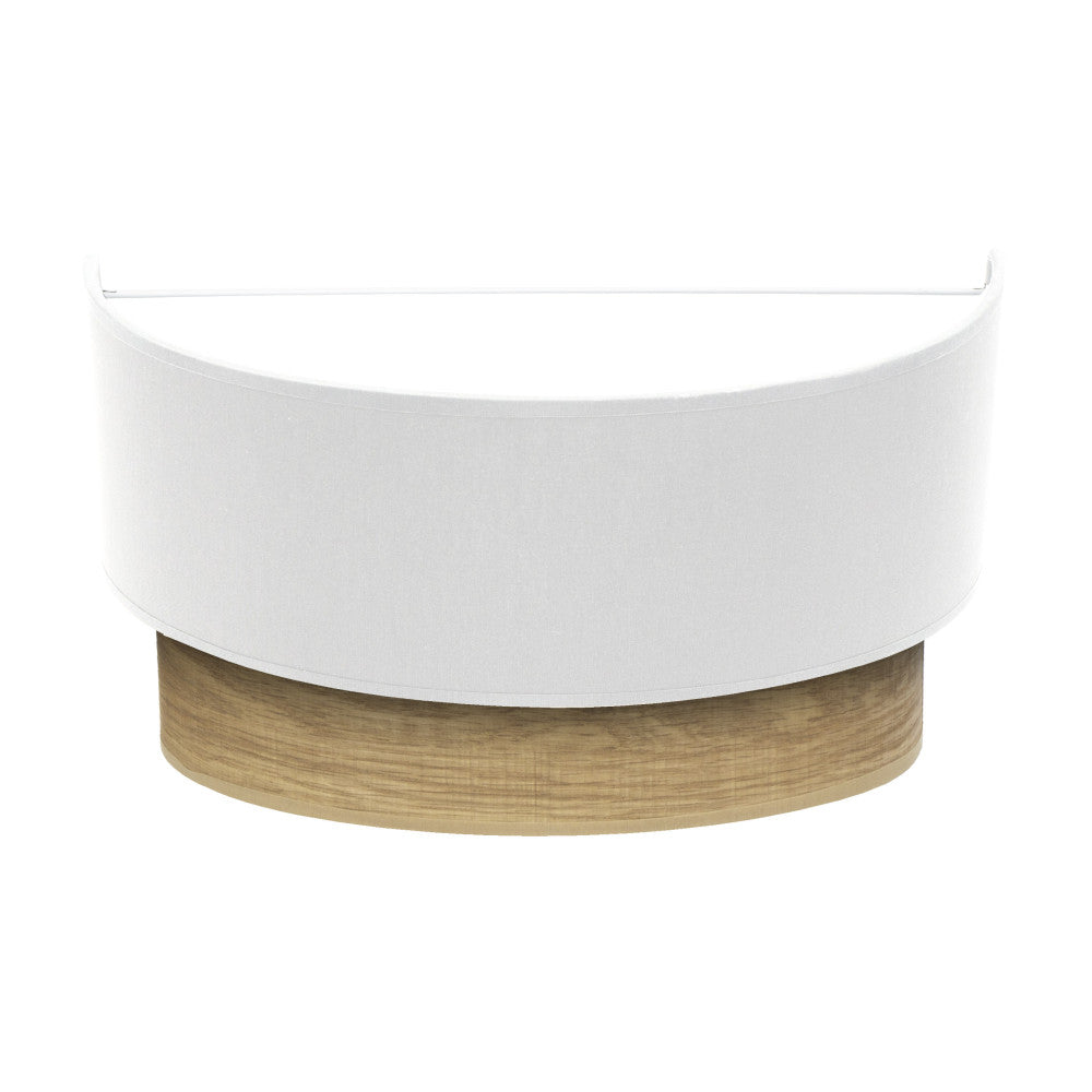 Aplique Tania Blanco/Madera Clara de Fabrilamp / Abrila, SKU 188361001, diseño rectangular para salón y dormitorio