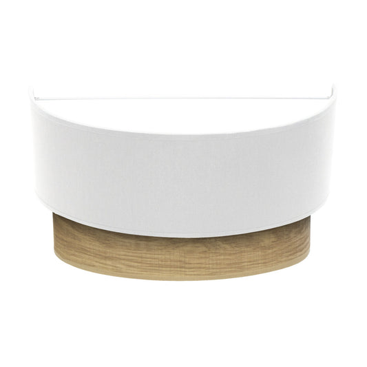 Aplique Tania Blanco/Madera Clara de Fabrilamp / Abrila, SKU 188361001, diseño rectangular para salón y dormitorio