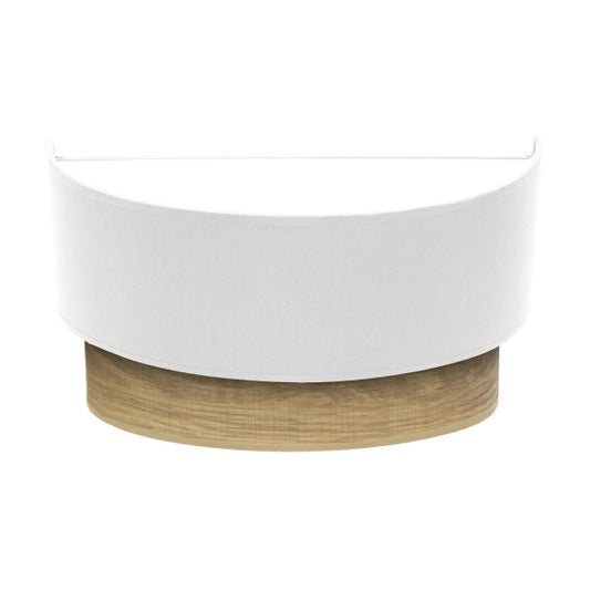 Aplique de Pared Tania 1xE27 Blanco y Madera Clara Fabrilamp - vista principal | Fabrilamp / Abrila