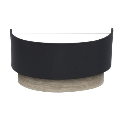 Aplique Tania Negro/Madera Gris 15x30x16 cm - Fabrilamp / Abrila - SKU 188361009