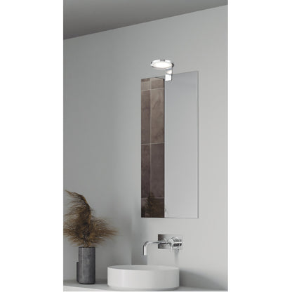 Aplique Tinao Cromo LED 7W AJP/Alemar - Ref. 11010 - Medidas del aplique de pared, diseño elegante y moderno. Luz neutra 4000K, 665 lúmenes. luzguru.com
