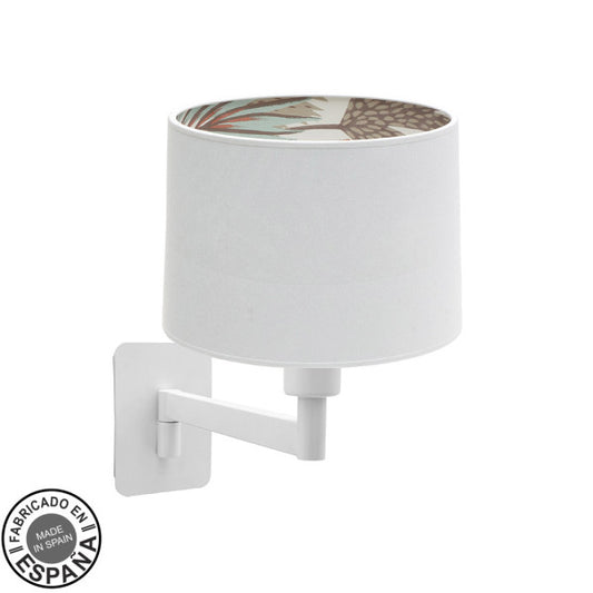Aplique de Pared Abatible Tunez Blanco Estampado E14 Fabrilamp - vista principal | Fabrilamp / Abrila