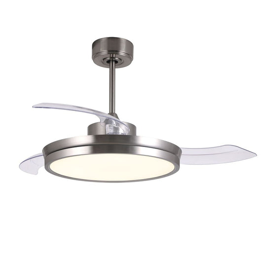 Ventilador de Techo Areca Níquel LED CCT 45W CristalRecord - vista principal | CristalRecord