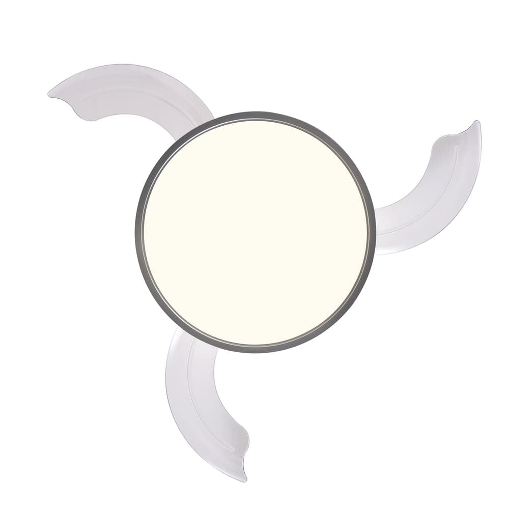 Ventilador Areca fabricado en acero color níquel satinado