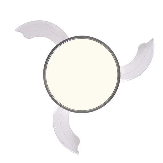 Ventilador Areca fabricado en acero color níquel satinado