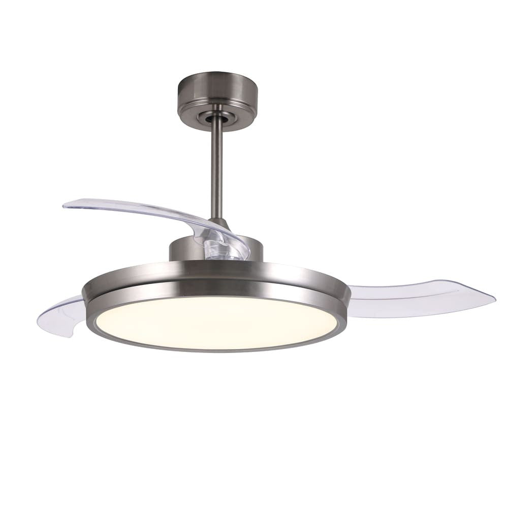 Ventilador Techo con Luz Areca 106 cm LED 45W 3500 lm CCT Níquel CristalRecord - vista principal | CristalRecord