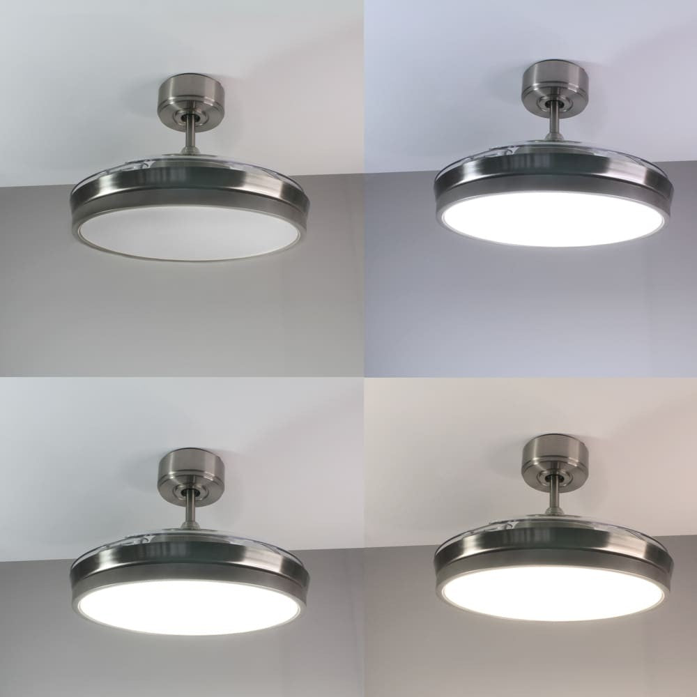 Ventilador Techo con Luz Areca 106 cm LED 45W 3500 lm CCT Níquel CristalRecord - imagen 3 | CristalRecord