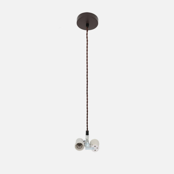 Armazón Colgante Doble Cara 2xE27 Marrón Metal Fabrilamp - imagen 2 | Fabrilamp / Abrila