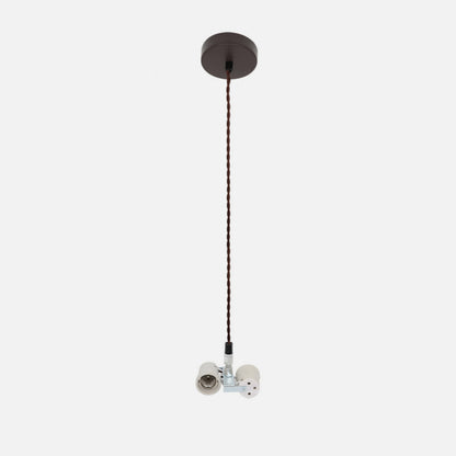 Armazón Colgante Doble Cara 2xE27 Marrón Metal Fabrilamp - imagen 2 | Fabrilamp / Abrila