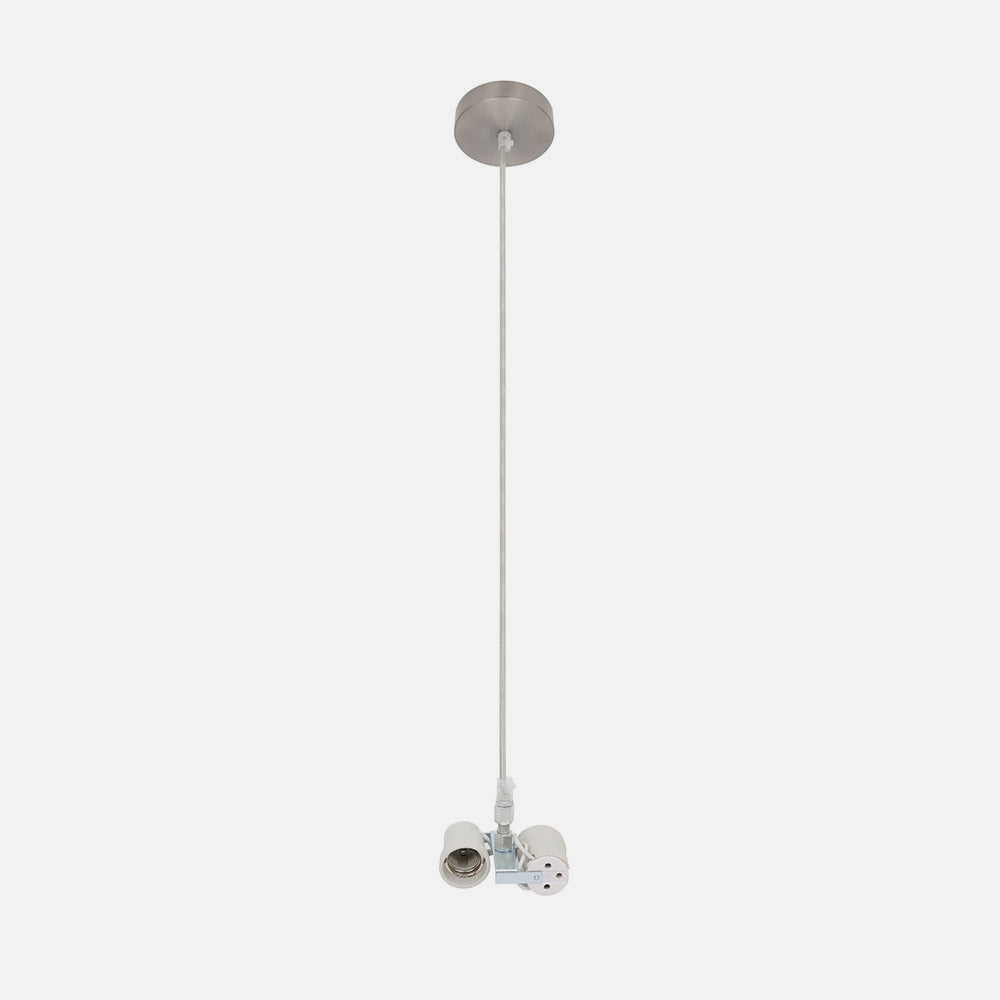 Colgante doble E27 con altura regulable entre 22 y 85 cm