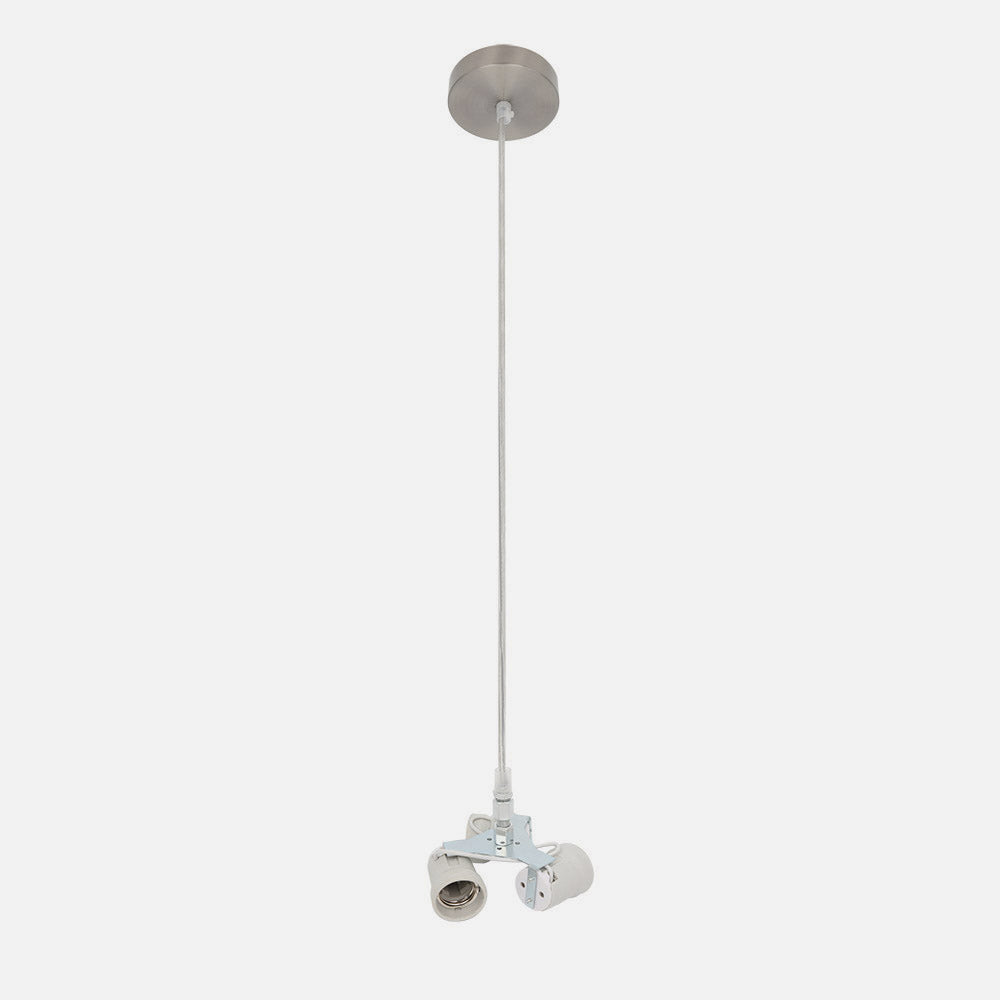 Armazón colgante CARA fabricado en Metal color Níquel para 3 luces