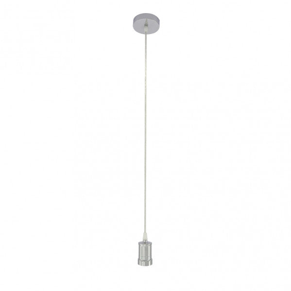 Colgante Puja Cromo E27 de Fabrilamp: Iluminación elegante para tu hogar. Disponible en luzguru.com