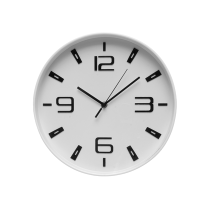 Reloj de Pared Aroa 30 cm Blanco Movimiento Continuo Fabrilamp - vista principal | Fabrilamp / Abrila · Ref. 190810001
