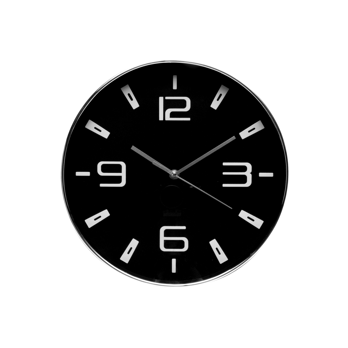Reloj de Pared Aroa 30 cm Plata y Negro Fabrilamp - vista principal | Fabrilamp / Abrila · Ref. 190810078