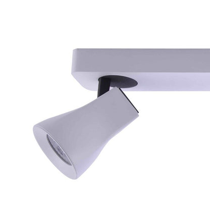 Regleta Aspe fabricada en metal color blanco, ideal para iluminar espejos