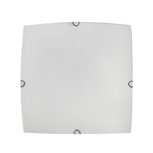 Plafón de Techo Cuadrado Ayla 40 cm Blanco 3xE27 Fabrilamp - vista principal | Fabrilamp / Abrila · Ref. 158384001