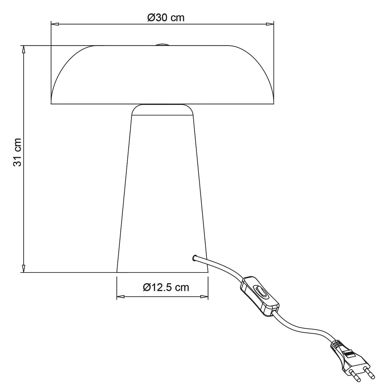 Detalle de estructura y pantalla de la lámpara Idea Terracota ALEMAR