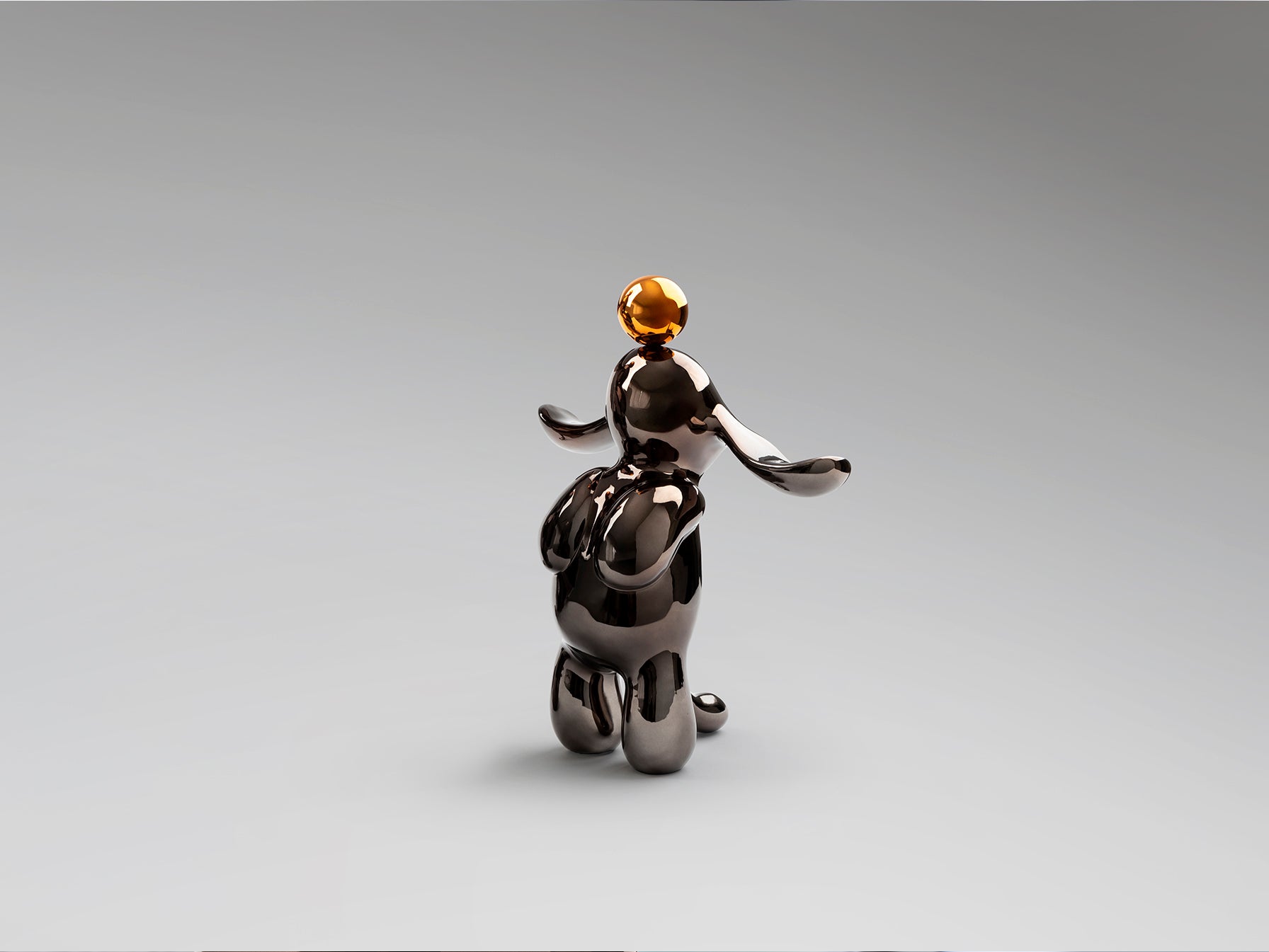 Figura Decorativa Conejo Pequeña Gris/Naranja - Schuller - 302258 - Vista 5