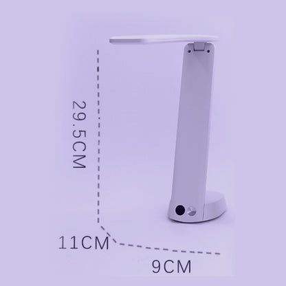 Esquema con dimensiones del flexo linterna LED Blum Lila ALEMAR