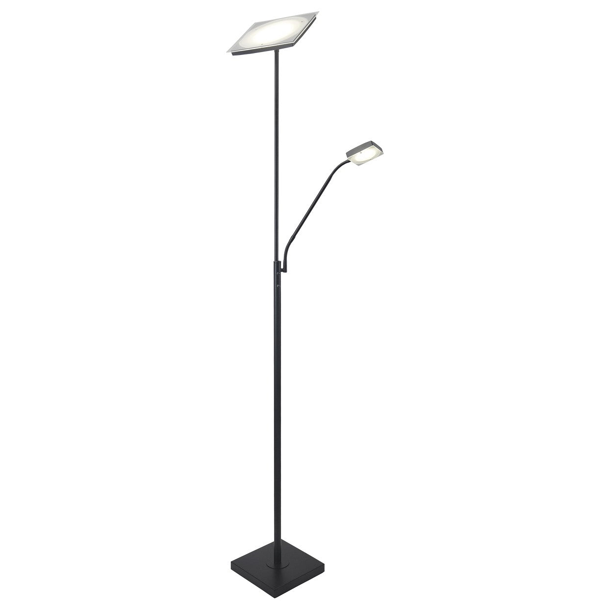 Pie de salón LED Lamber negro Alemar - Vista principal orientable