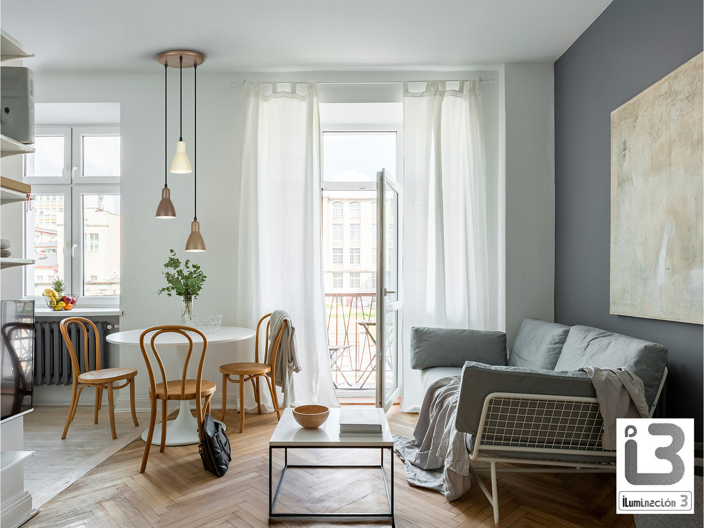 Lámpara de Techo 3 Luces Afra Regulable - Schuller - 13217 - Vista 2