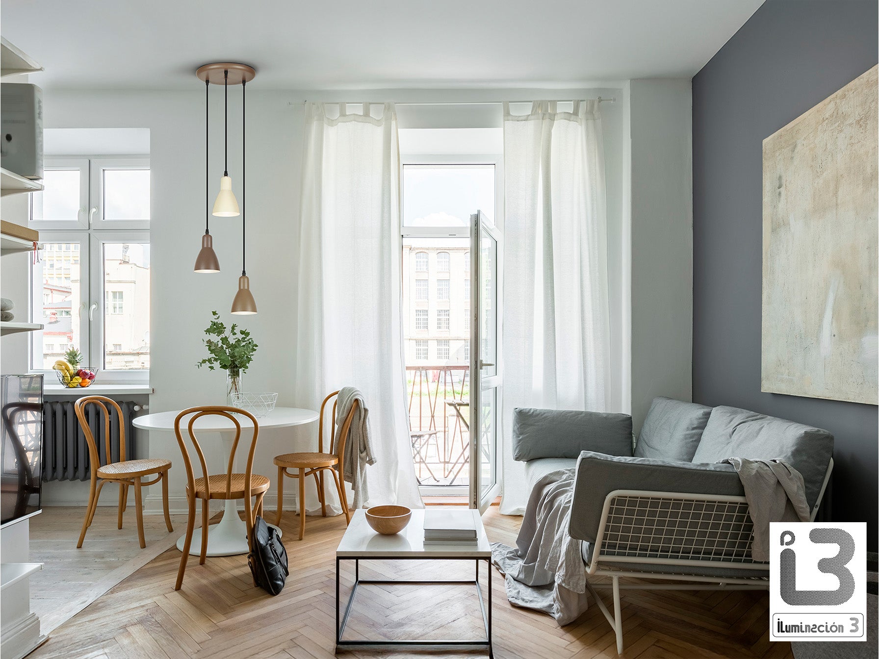 Lámpara de Techo 3 Luces Afra Regulable - Schuller - 13217 - Vista 2