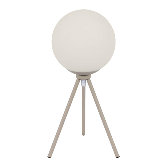 Lámpara sobremesa Luna beige ALEMAR con tulipa cristal opal - Vista principal