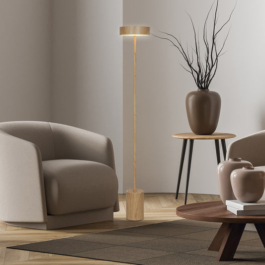 Pie de salón Fresno en salón moderno - Ambiente iluminado