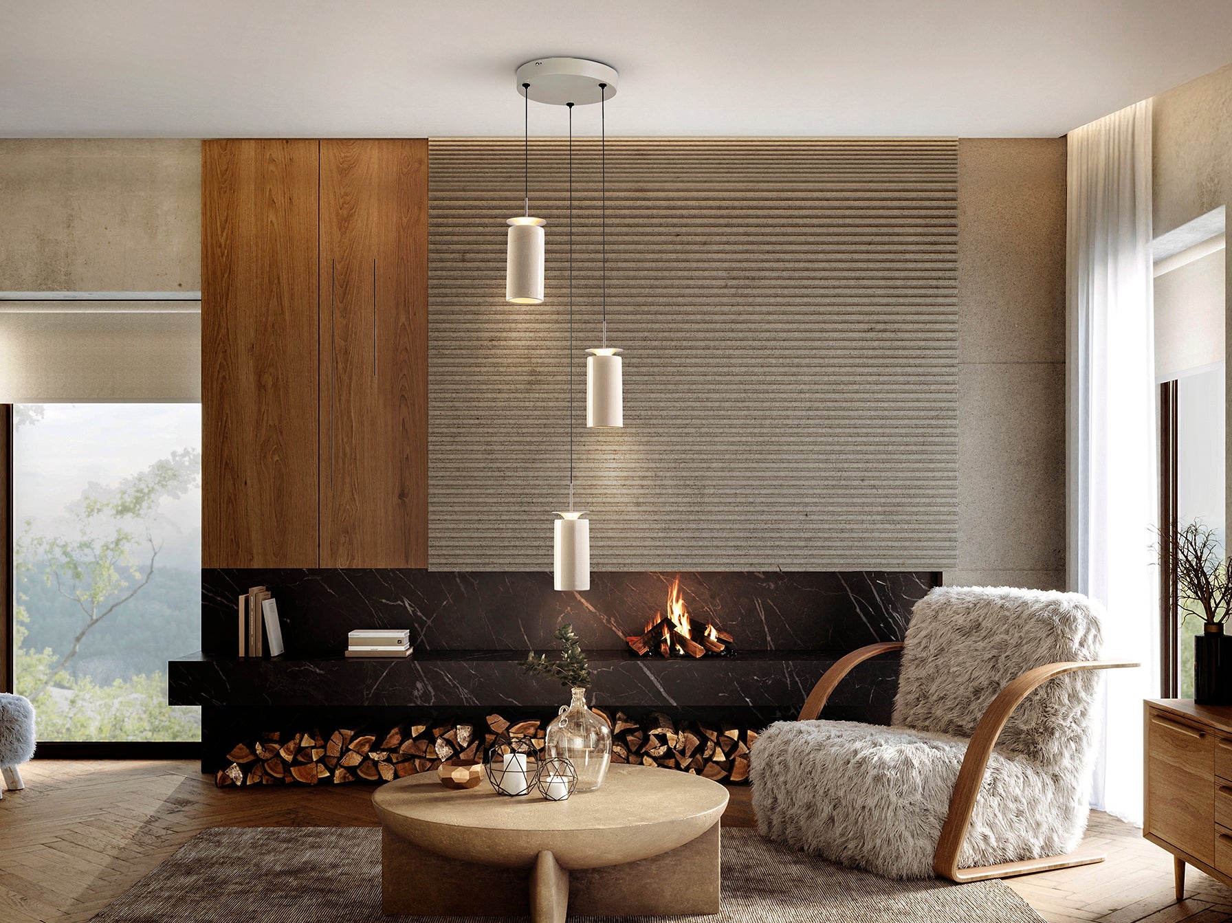 Lámpara Colgante Alfara 3 Luces Crema - Schuller - 216531 - Vista 2