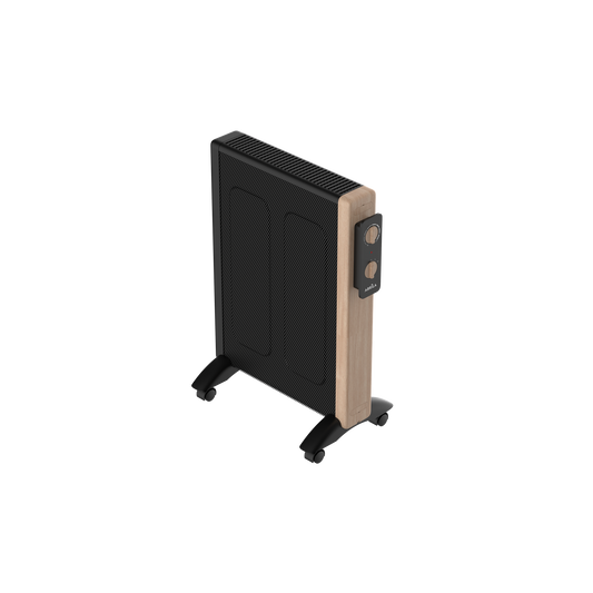 Radiador Eléctrico de Mica Badin 1500W Negro y Madera Fabrilamp - vista principal | Fabrilamp / Abrila · Ref. 283121588