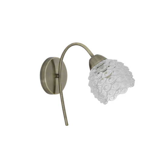 Aplique de Pared Bagan 1xE14 con Tulipa de Cristal Fabrilamp - vista principal | Fabrilamp / Abrila · Ref. 155061014