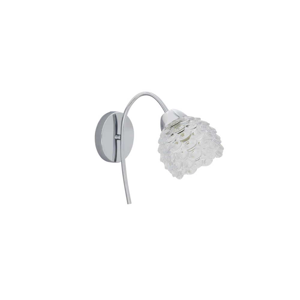 Aplique de Pared Bagan 1xE14 con Tulipa de Cristal Fabrilamp