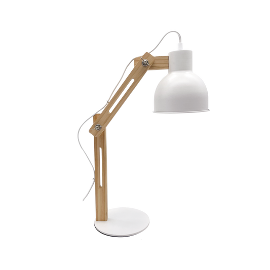 Flexo de Bombilla Baptista Blanco / Haya – vista principal · Ref. 162071001