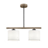 Barra de luz 2L Berta Negra/Madera AJP/Alemar 60306 - luzguru.com