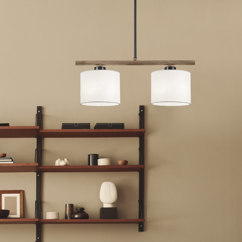 Medidas Barra Luz Berta Negra/Madera AJP Alemar Ref. 60306 - luzguru.com
