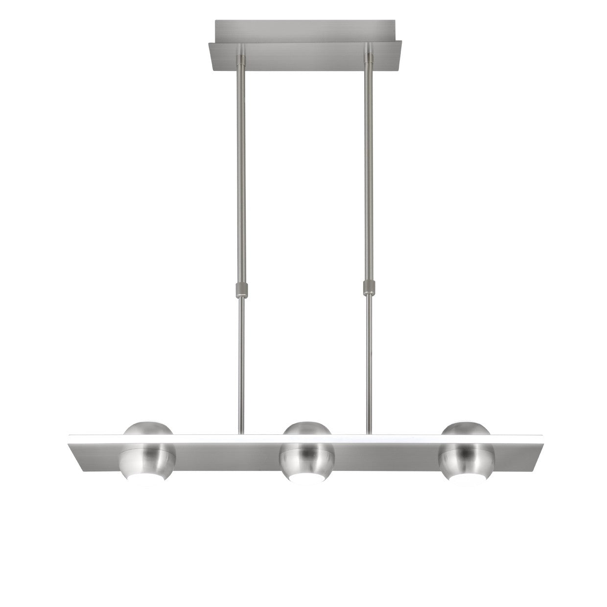 Barra LED Fanton AJP/Alemar (Ref. 60218): Dimensiones de la barra de 36W y 3420 lúmenes, con elegante acabado en níquel satinado. Iluminación eficiente y diseño sofisticado para tu hogar. Luzguru.com
