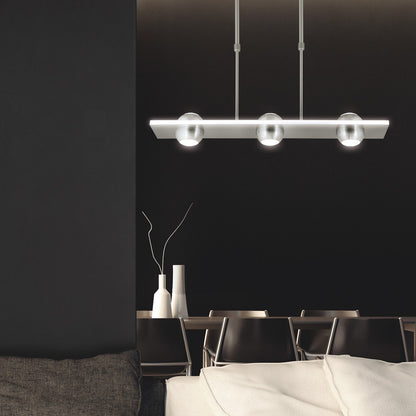 Medidas Barra LED Fanton 3 Luces Níquel Satinado AJP/Alemar Ref. 60218 - luzguru.com
