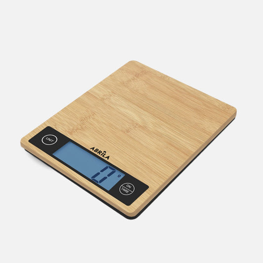 Báscula de Cocina Chief 5 kg Plataforma Bambú Fabrilamp - vista principal | Fabrilamp / Abrila