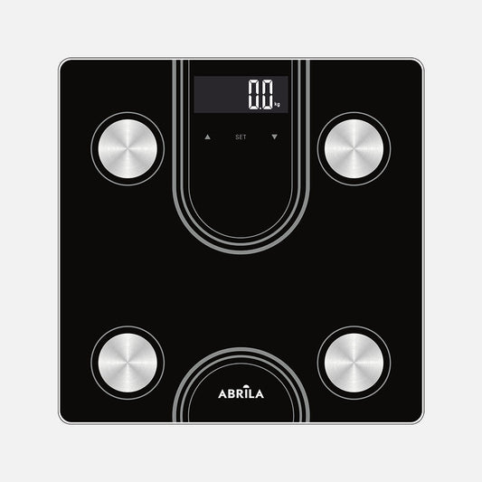 Báscula de Baño Inteligente Jacy 180 kg Vidrio Templado Negro Fabrilamp - imagen 2 | Fabrilamp / Abrila · Ref. 27702B009
