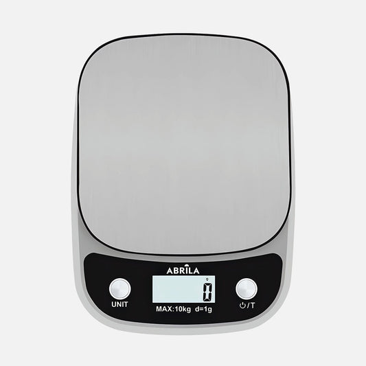 Báscula de Cocina Anala 10 kg Plataforma Inoxidable Níquel Fabrilamp - imagen 2 | Fabrilamp / Abrila · Ref. 27801B003