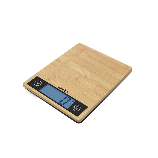 Báscula de Cocina Chief 5 kg Plataforma Bambú Fabrilamp - vista principal | Fabrilamp / Abrila · Ref. 27791B085