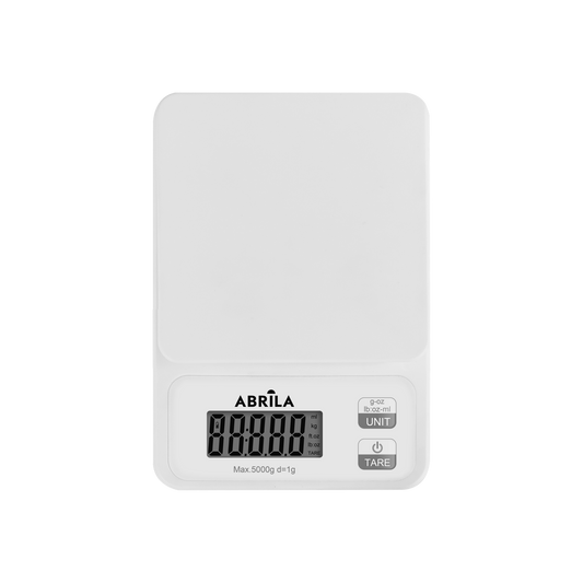 Báscula de Cocina Odina 5 kg Táctil Blanca Fabrilamp - vista principal | Fabrilamp / Abrila · Ref. 27761B001