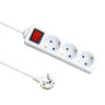 Base Múltiple 3 Enchufes Fabrilamp / Abrila 166421315 para conectar tus dispositivos con seguridad.